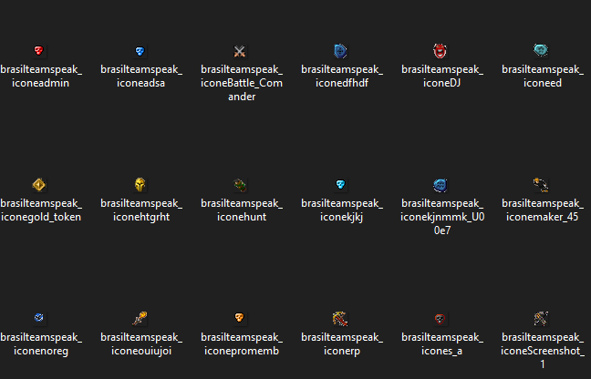 Pacote de ícones para Tibia TeamSpeak